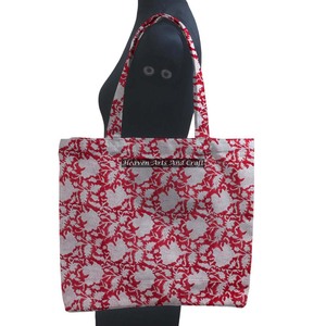 Sac fourre-tout carré en coton fait à la main pour femmes grand cadeau d'été sac ouvert style vintage à la mode - Product Image 1