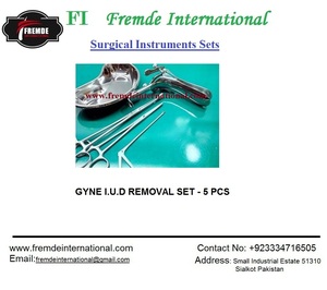 Ensemble d'instruments de chirurgie pour insertion d'UDG, 6 pièces, acier inoxydable de haute qualité, certifié CE - Product Image 3