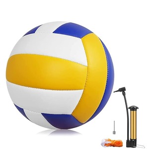 Ballon de volley-ball bleu, jaune et blanc, motif coloré, ballon de sport - Product Image 4