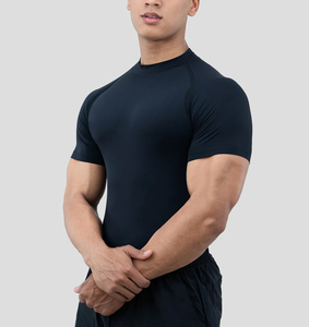 T-shirt de compression à manches courtes pour homme, séchage rapide, entraînement, performance, vêtements de sport, course à pied - Product Image 6