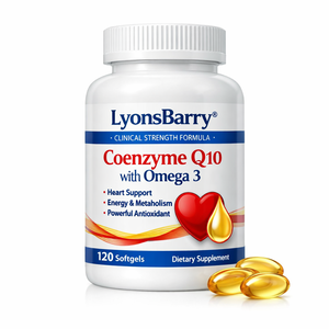 Lyonsbarry Coenzyme Q10 avec Oméga 3 Capsules Soutien Cardiaque Métabolisme Énergétique Complément Alimentaire 100 Capsules - Product Image 2