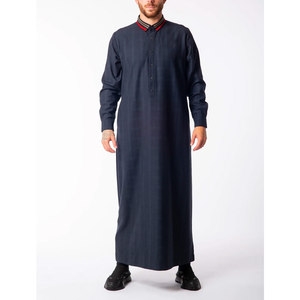 Men Juba Long Muslim Robe Traditional <b>Islamic</b> Wear Comfortable Breathable Fabric Modest Loose Fit <b>Clothing</b> - Product Image 1
