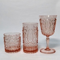 Verre à boire en acrylique à bord doré