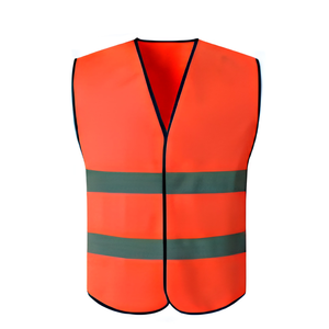 Chaleco Reflectante de Alta Visibilidad para Seguridad en la Construcción y Tráfico, en Naranja, Amarillo, Verde Lima, Rosa, Azul y Negro, con Bolsillos de Malla y Cremallera - Product Image 1