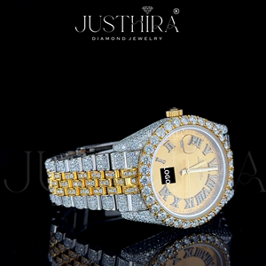 Reloj de Diamantes Moissanite de Moda Más Vendido para Parejas, Conjunto de Relojes de Pulsera de Lujo con Piedras Brillantes Disponible para la Venta - Product Image 3