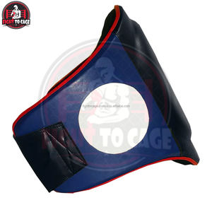 Protège-ventre en cuir multi-couches avec coutures renforcées, logo personnalisé, support lombaire en mousse, bandes de maintien pour poignets, protection contre les chocs pour la boxe - Product Image 4