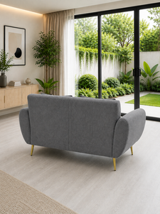 Sofá Moderno 221 ROMA Gris, Conjunto de 221 Plazas, para Sala de Estar, Apartamento, Hotel, Uso Ecológico, Tela Personalizada, Mueble Cuadrado Curvo - Product Image 3