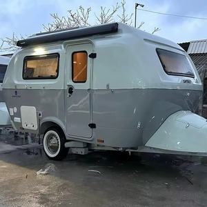 Pink White Teardrop Camper Mini Travel Trailer Lightweight Foldable off Road <b>Camping</b> Slide-Out <b>Kitchen</b> 4/2 Person RV - Product Image 3