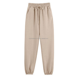 Meilleur ensemble de survêtements bleu en coton polaire OEM personnalisé pour femmes vêtements de sport d'entraînement deux pièces jogging pull-over survêtement - Product Image 3