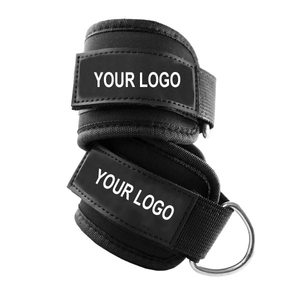 Sangles de cheville en néoprène noir de qualité supérieure pour la gym, sur mesure, respirantes, légères et ajustables, unisexe - Product Image 4
