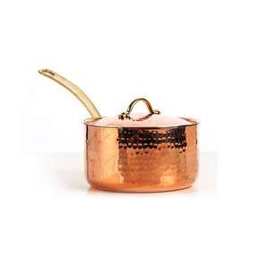 Casserole en cuivre pur martelé moderne BOLD BLOSSOM avec couvercle en acier inoxydable, compatible avec les cuisinières à gaz, taille personnalisable, respectueuse de l'environnement - Product Image 1