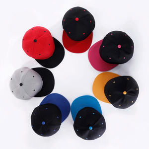 Factory Direct Hip Hop Fitted Cap Custom Embroidered <b>Flat</b> Brim <b>Hat</b> OEM Custom Logo Rigid High Profile Fitted <b>Hat</b> Closed Back - Product Image 6