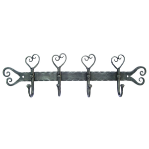 Crochet mural en fer forgé à finition antique en métal polyvalent Leaf Design pour chambre à coucher salle de bain cuisine usage domestique et extérieur - Product Image 5