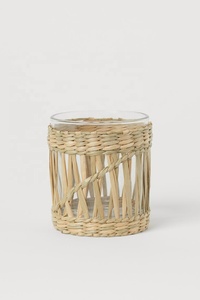 Meilleure vente de bougeoirs en jacinthe d'eau, lanternes et bocaux de bougie, emballage personnalisé au fabricant vietnamien - Product Image 4