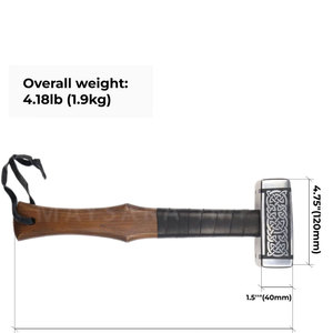 Custom OEM Steel Viking <b>Hammer</b> Handmade Carbon Steel with Hand Engraved Design Industrial Grade Multi-Purpose Wood Handle <b>Hammer</b> - Product Image 3