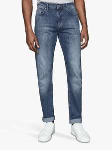 Pantalones Vaqueros Casuales de Pierna Recta para Hombre, Diseño OEM Personalizado, Cinco Bolsillos, Color Blanco Desgastado, Lavado Claro, 100% Algodón, Cintura Media - Product Image 5