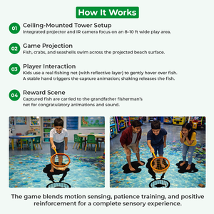 Sistema de Juego Interactivo para Playa con Juegos de Sensor de Movimiento para Niños, Entretenimiento Interior y Exterior – INEK00010 - Product Image 3