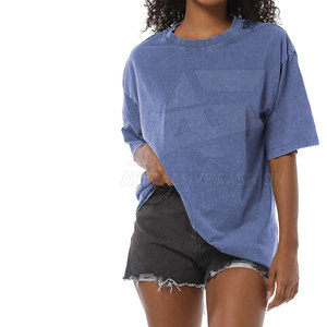 Camiseta de Moda para Mujer, Estilo Acid Wash, Transpirable, de Algodón, para Uso Diario - Product Image 4