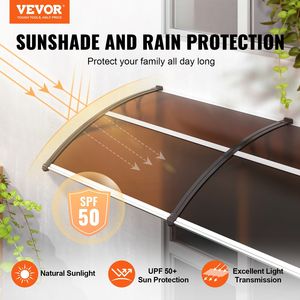 80 \ "X 40 \" UPF 50 + finestra in policarbonato tenda porta ingresso esterno sporgenza anteriore sole otturatore UV pioggia neve - Product Image 2