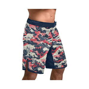 Shorts de MMA personnalisés en polyester et élasthanne de haute qualité, imprimés par sublimation, pour l'entraînement au Jiu-Jitsu, au Kickboxing et aux arts martiaux. - Product Image 6
