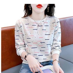 เสื้อสเวตเชิ้ตผู้หญิงสีชมพูพิมพ์ลาย คอกลม แขนยาว สไตล์ลำลอง แฟชั่นเกาหลี เสื้อท่อนบนสั่งทำขายส่ง ทรงหลวม - Product Image 2