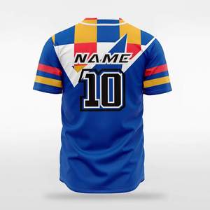 Camiseta de Béisbol Sublimada Transpirable para Hombre, Diseño Personalizado de Equipo, Uniforme Deportivo con Botones Completos para Uso en Múltiples Deportes - Product Image 4