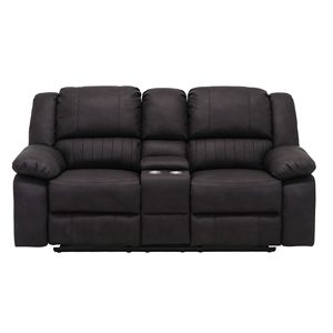 Wallace & Bay Marshall Console reclinabile nera Loveseat comode poltrone reclinabili - Product Image 3