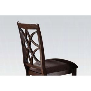 Set di 2 sedie da pranzo Keenan Brown in microfibra con finitura noce scuro - Product Image 4