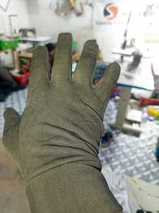 Gants de soudage en cuir blanc à manchette longue, protection thermique, gants de travail pour usage industriel - Product Image 2