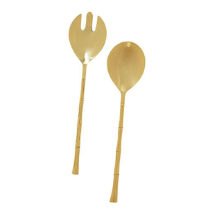 Cuchara y Tenedores para Servir Ensaladas con Mango Curvo de Metal, Diseño Elegante para Uso en Hogar, Hotel y Restaurante - Product Image 4