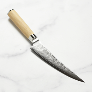 Custom Damascus Filleting <b>Knife</b> with Wooden Handle Handmade <b>Kitchen</b> <b>Knife</b> <b>Sharp</b> Professional Fishing <b>Knife</b> with Leather Sheath - Product Image 6