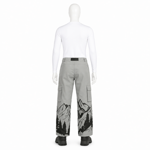 Pantalones de Snowboard Impermeables para Hombre y Mujer, Pantalones de Esquí con Estampado de Montaña, Pantalones Cargo de Invierno, Resistentes al Viento, Térmicos, para Deportes al Aire Libre, Equipo para la Nieve - Product Image 3