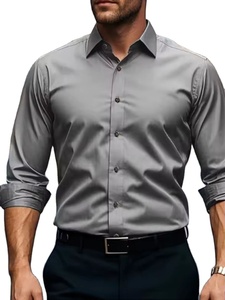 Men's Formal <b>Brown</b> Satin Shirt With Cream Polka Dot <b>Tie</b> Set Autumn Wear Cheap Price OEM Export Custom Logo - Product Image 5