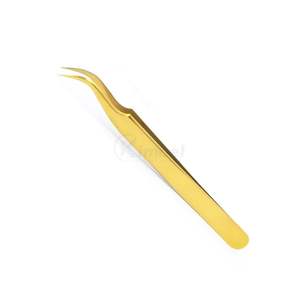 Pince à cils Deep Purple, professionnelle, courbée, pour extensions de cils volume, haute précision, équipement pour artistes. - Product Image 2