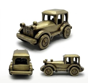 Vintage Brass Model <b>Car</b> Antique Gold 1920s Style Classic <b>Car</b> Showpiece Home Office <b>Table</b> Decor Collectible Gift - Product Image 5
