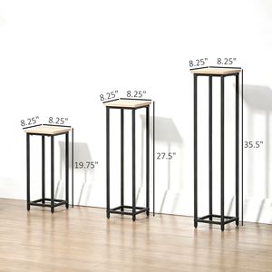 Set di 3 Supporti per Piante da Interno ed Esterno, Scaffale Angolare per Vasi, Espositore da Tavolo, Arredamento per Casa, Patio e Giardino - Product Image 3