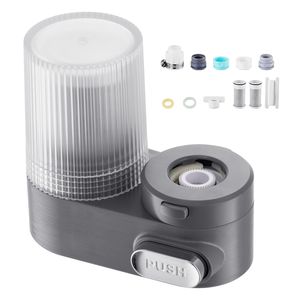 Filtre à eau pour robinet de cuisine, purificateur vertical pour évier avec fibre de carbone, élimine le chlore et le plomb, comprend 3 filtres - Product Image 1
