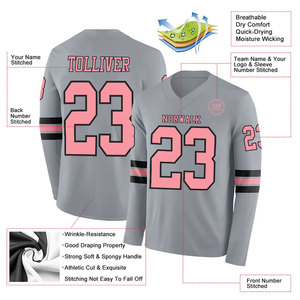 Maillot de football américain personnalisable, nouveau style, manches courtes respirantes, logo conçu en usine, pour adultes, maillots d'entraînement - Product Image 2