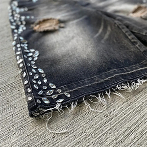 New Style Streetwear Custom Jeans <b>Men's</b> Clothing Fashion Ripped <b>Patch</b> <b>Men</b> Pants Straight Denim Jean <b>Shorts</b> <b>Men</b> Wholesale - Product Image 5