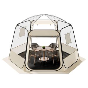 Tenda a Bolla Pop-up 11 x 10,2 Piedi, Impermeabile e Resistente ai Raggi UV, Tenda Trasparente per Campeggio, Riparo da Giardino, Tenda a Cupola Igloo per Esterni - Product Image 1