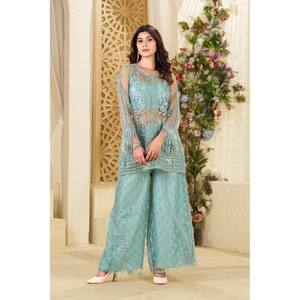 Elegante Conjunto de Traje de Chifón de 3 Piezas para Fiestas - Product Image 6