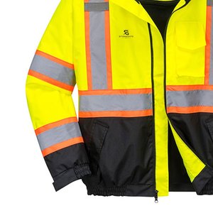 Chaqueta de Seguridad de Alta Visibilidad para Hombre, Impermeable, Reflectante, Ropa de Trabajo de Invierno, Chaqueta Cortavientos de Seguridad 2026 - Product Image 5