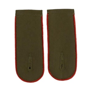 Épaulettes de style EM rouges avec passepoil, personnalisées et brodées, pour uniforme de cérémonie, vente en gros - Product Image 1