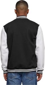 Chaqueta Varsity de Invierno para Hombre, Personalizada de Fábrica, Mezcla de Lana Ecológica, con Bordado de Letras en las Mangas Blancas, Estilo Urbano - Product Image 2