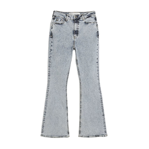 Jeans en denim pour femmes, design personnalisé, taille élastique, coupe skinny, pantalon léger en denim d'été pour femmes - Product Image 5