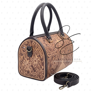 Sac à main Speedy 2026 artisanal vintage sculpté, sac à bandoulière en cuir véritable pour femme, sac unique style cowgirl - Product Image 3