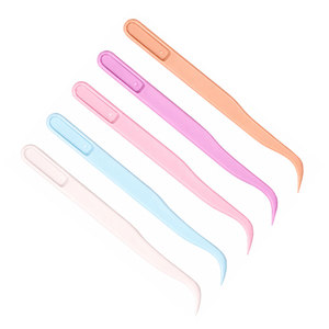 Pince à épiler professionnelle en plastique pour sourcils, à pointe inclinée, durable, de luxe, pour volume, épilation des cils et des sourcils, qualité A+ - Product Image 6