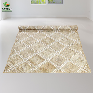 Alfombra de yute para habitación de invitados – Tapete ligero y transpirable hecho de fibras de yute 100% naturales. Alfombras personalizadas de la India. - Product Image 3