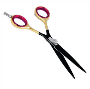 Juego de Tijeras Profesionales de Acero Inoxidable para Salón de Belleza y Barbería con Tornillo de Diamante y Tijeras de Entresacar de Alta Dureza de 6 Pulgadas - Product Image 1