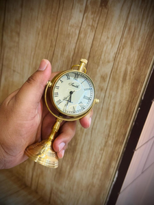 Nautical Solid Brass Gyroscope Desk <b>Clock</b> Vintage Maritime Tabletop Timepiece Antique Ship-Inspired Office & Home Decor - Product Image 2